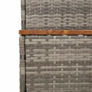 vidaXL pezsgőfürdő lépcső szürke 50x50x50,5cm polyrattan és akácfa
