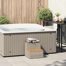 vidaXL pezsgőfürdő lépcső 50x50x50,5cm polyrattan és akácfa