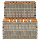 vidaXL pezsgőfürdő lépcső 50x50x50,5cm polyrattan és akácfa