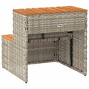 vidaXL pezsgőfürdő lépcső 50x50x50,5cm polyrattan és akácfa