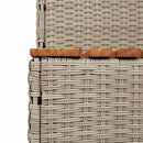 vidaXL pezsgőfürdő lépcső 50x50x50,5cm polyrattan és akácfa