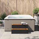 vidaXL pezsgőfürdő lépcső fekete 100x50x50,5 cm polyrattan és akácfa