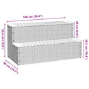 vidaXL pezsgőfürdő lépcső fekete 100x50x50,5 cm polyrattan és akácfa