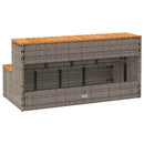 vidaXL pezsgőfürdő lépcső szürke 100x50x50,5 cm polyrattan és akácfa