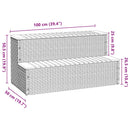 vidaXL pezsgőfürdő lépcső szürke 100x50x50,5 cm polyrattan és akácfa