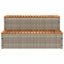 vidaXL pezsgőfürdő lépcső 100x50x50,5 cm polyrattan és akácfa