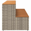 vidaXL pezsgőfürdő lépcső 100x50x50,5 cm polyrattan és akácfa