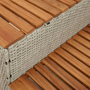 vidaXL pezsgőfürdő lépcső 100x50x50,5 cm polyrattan és akácfa