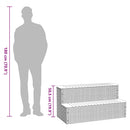 vidaXL pezsgőfürdő lépcső 100x50x50,5 cm polyrattan és akácfa