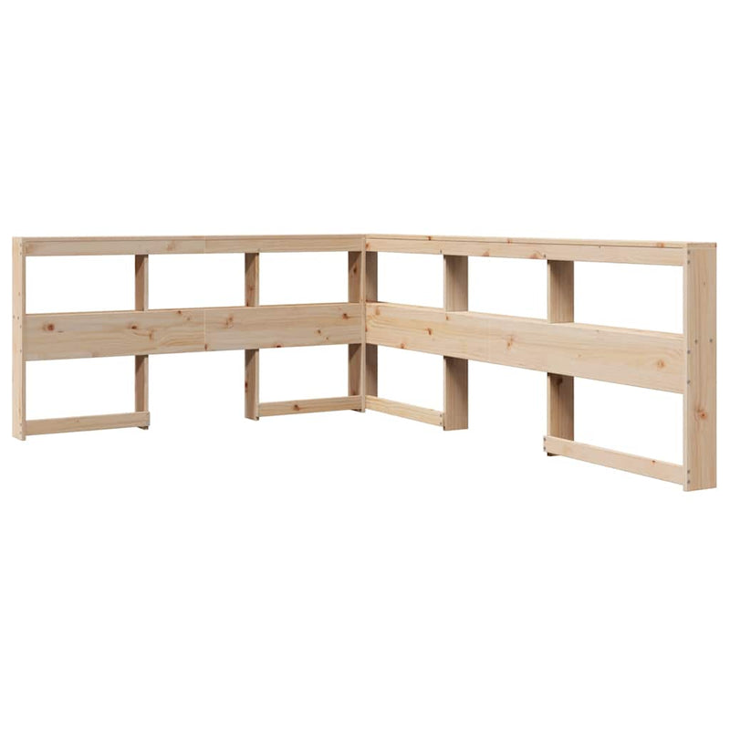 vidaXL tömör fenyőfa könyvespolcos ágy matrac nélkül 140 x 200 cm