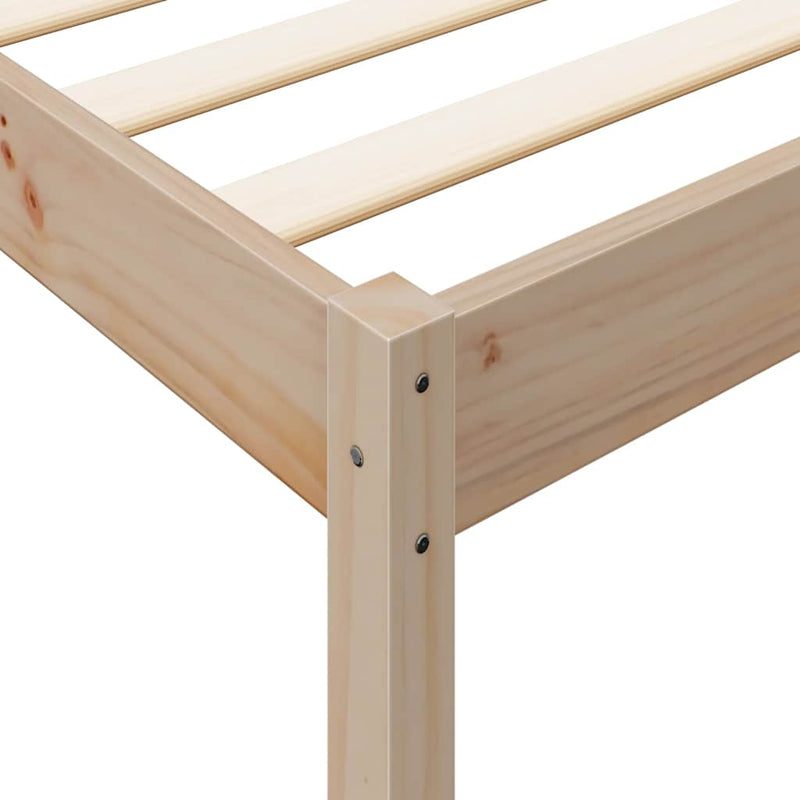 vidaXL tömör fenyőfa könyvespolcos ágy matrac nélkül 90 x 200 cm