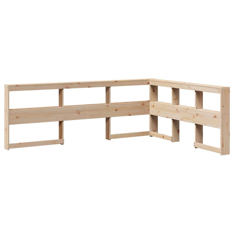 vidaXL tömör fenyőfa könyvespolcos ágy matrac nélkül 140 x 200 cm