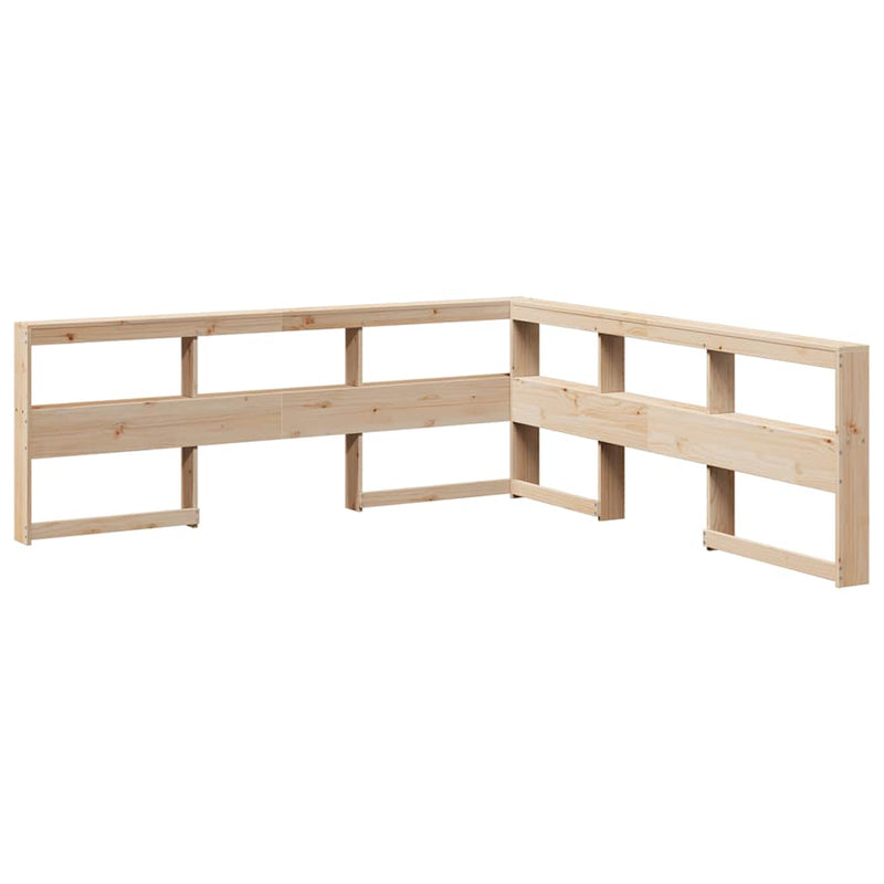 vidaXL tömör fenyőfa könyvespolcos ágy matrac nélkül 100 x 200 cm