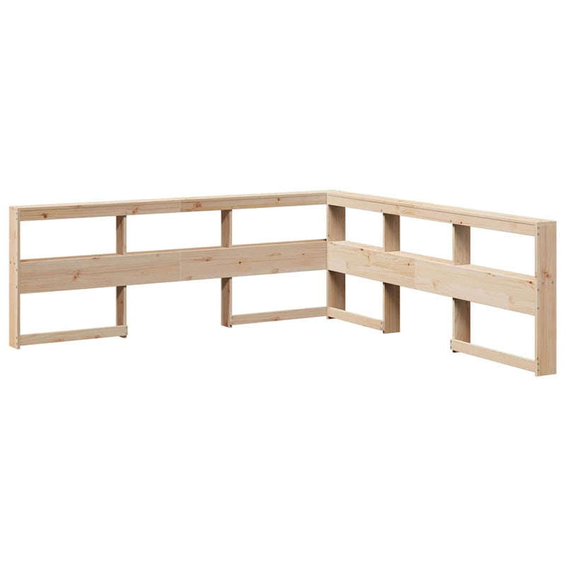 vidaXL tömör fenyőfa könyvespolcos ágy matrac nélkül 120 x 190 cm