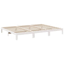 vidaXL családi ágykeret matrac nélkül fehér 270x200cm tömör fa fenyőfa