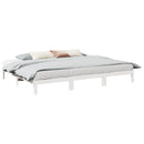 vidaXL családi ágykeret matrac nélkül fehér 270x200cm tömör fa fenyőfa