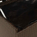 vidaXL barna polyrattan kerti tárolóláda kerekekkel 160x55x75 cm
