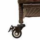 vidaXL barna polyrattan kerti tárolóláda kerekekkel 160x55x75 cm