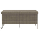 vidaXL szürke polyrattan kerti tárolóláda kerekekkel 160x55x75 cm