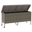 vidaXL szürke polyrattan kerti tárolóláda kerekekkel 160x55x75 cm