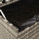 vidaXL szürke polyrattan kerti tárolóláda kerekekkel 160x55x75 cm