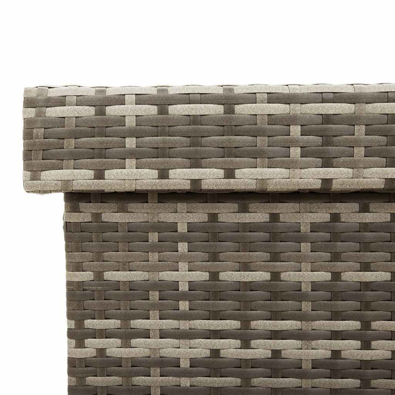vidaXL szürke polyrattan kerti tárolóláda kerekekkel 160x55x75 cm