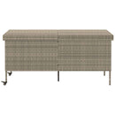 vidaXL Kerti tároló doboz kerekekkel világosszürke 160x55x75 cm