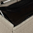 vidaXL Kerti tároló doboz kerekekkel világosszürke 160x55x75 cm