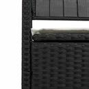 vidaXL fekete polyrattan kerti tároló pad párnával