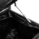 vidaXL fekete polyrattan kerti tároló pad párnával