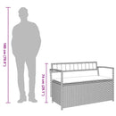 vidaXL szürke polyrattan kerti tárolópad párnával