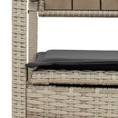 vidaXL világosszürke polyrattan kerti tárolópad párnával