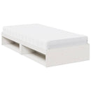 vidaXL nappali ágy matraccal fehér 100x200 cm tömör fa fenyőfa