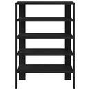 vidaXL fekete szerelt fa cipőtároló szekrény 61x32x87,5 cm