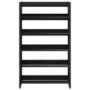 vidaXL fekete szerelt fa cipőtároló szekrény 60x25x100 cm