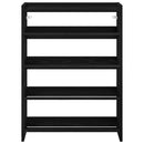 vidaXL fekete szerelt fa cipőtároló szekrény 80x25x61,5 cm