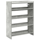 vidaXL betonszürke szerelt fa cipőtartó 60x25x81 cm