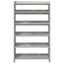 vidaXL betonszürke szerelt fa cipőtartó 60x25x81 cm