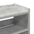 vidaXL betonszürke szerelt fa cipőtartó 60x25x81 cm