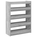 vidaXL szürke sonoma színű szerelt fa cipőtartó 60x25x81 cm
