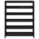 vidaXL fekete szerelt fa cipőtároló szekrény 80x25x100 cm