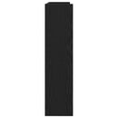 vidaXL fekete szerelt fa cipőtároló szekrény 80x25x100 cm