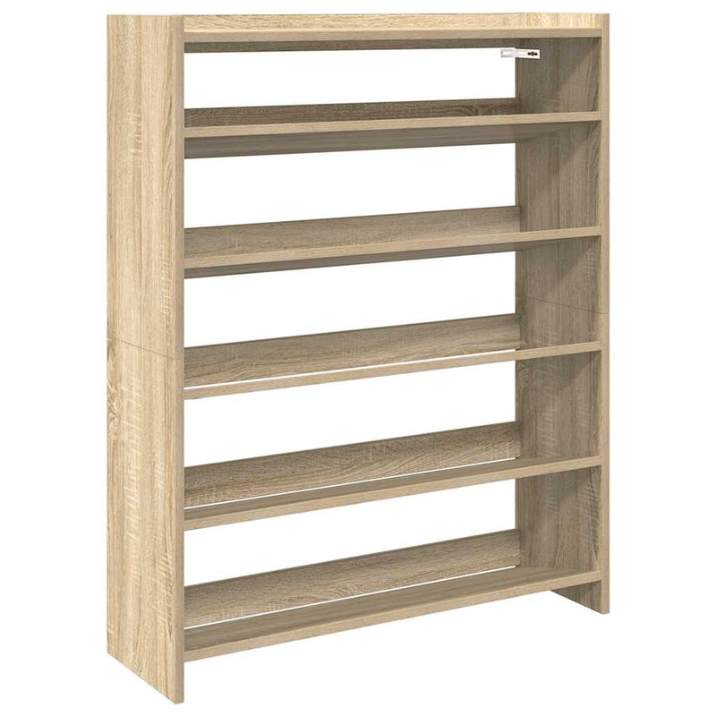 vidaXL sonoma tölgy színű szerelt fa cipőtartó 80x25x100 cm