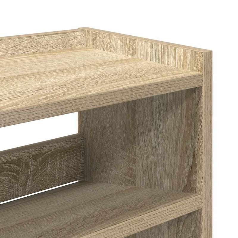 vidaXL sonoma tölgy színű szerelt fa cipőtartó 80x25x100 cm