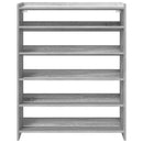 vidaXL szürke sonoma színű szerelt fa cipőtartó 80x25x100 cm
