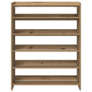 vidaXL kézműves tölgy színű szerelt fa cipősszekrény 80x25x100 cm