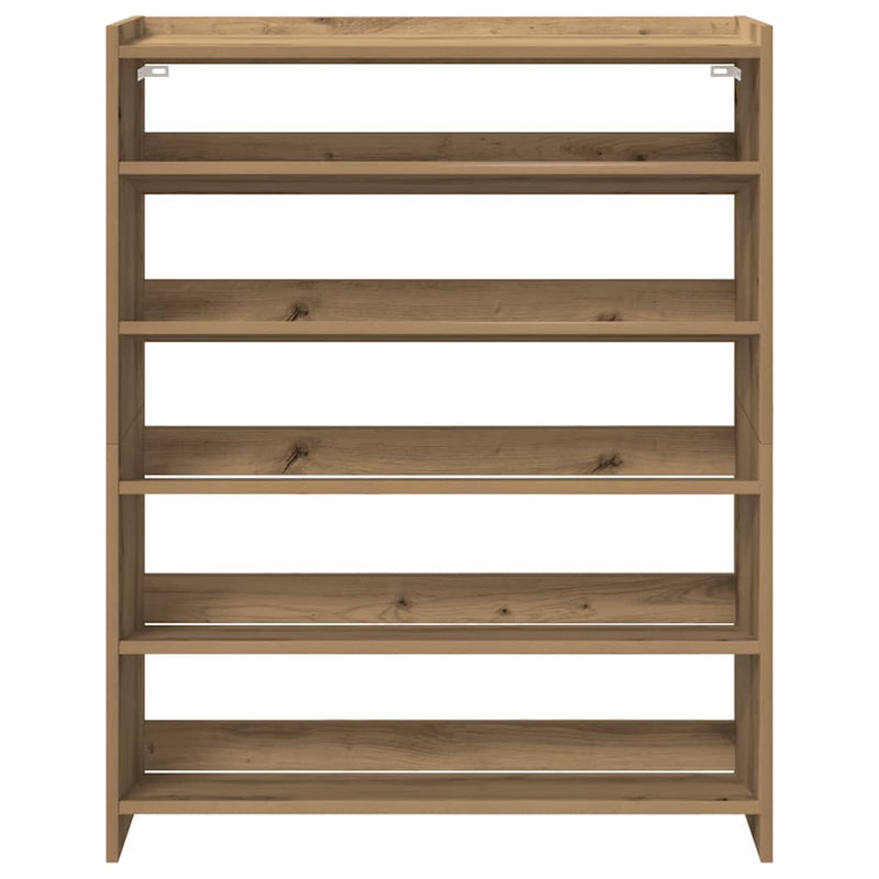 vidaXL kézműves tölgy színű szerelt fa cipősszekrény 80x25x100 cm