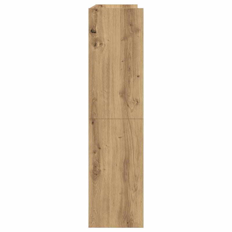 vidaXL kézműves tölgy színű szerelt fa cipősszekrény 80x25x100 cm