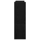 vidaXL fekete szerelt fa cipőtároló szekrény 80x25x81 cm
