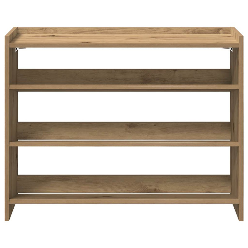 vidaXL kézműves tölgy színű szerelt fa cipősszekrény 80x25x62 cm